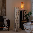 Tangerine Onyx Rectangular Floor Lamp #1 – 51.5" Tall × 15.5" × 7.5"