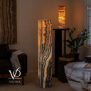 Tangerine Onyx Rectangular Floor Lamp #1 – 51.5" Tall × 15.5" × 7.5"