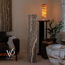 Tangerine Onyx Rectangular Floor Lamp #1 – 51.5" Tall × 15.5" × 7.5"