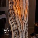 Tangerine Onyx Rectangular Floor Lamp #1 – 51.5" Tall × 15.5" × 7.5"