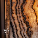 Tangerine Onyx Rectangular Floor Lamp #1 – 51.5" Tall × 15.5" × 7.5"