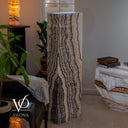 Tangerine Onyx Rectangular Floor Lamp #1 – 51.5" Tall × 15.5" × 7.5"