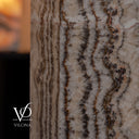 Tangerine Onyx Rectangular Floor Lamp #1 – 51.5" Tall × 15.5" × 7.5"