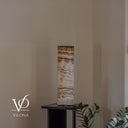 Sahara Onyx Cylinder Table Lamp #1 – 19.75" Tall × 5.5" Diameter
