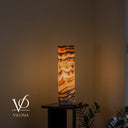Sahara Onyx Cylinder Table Lamp #1 – 19.75" Tall × 5.5" Diameter