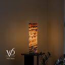 Sahara Onyx Cylinder Table Lamp #1 – 19.75" Tall × 5.5" Diameter