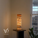 Sahara Onyx Cylinder Table Lamp #1 – 19.75" Tall × 5.5" Diameter
