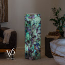Fluorite Crystal Floor Lamp #5 – 39.5" Tall × 10" × 10"