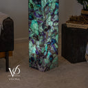 Fluorite Crystal Floor Lamp #5 – 39.5" Tall × 10" × 10"