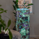 Fluorite Crystal Floor Lamp #5 – 39.5" Tall × 10" × 10"