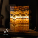 Aqua Onyx Square Table Lamp - 20" Tall, x 6"x 6" (Medium Pair #74)