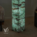 Fluorite Floor Lamp – 49.5" Tall × 10" Square