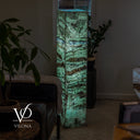 Fluorite Floor Lamp – 49.5" Tall × 10" Square