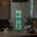 Fluorite Floor Lamp – 59" Tall × 11.75" Square