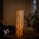 Golden Cloud Onyx Floor Lamp – Exotic – Medium – 51″ H × 12″ W × 12″ D – Square – #1