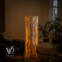Golden Cloud Onyx Floor Lamp – Exotic – Medium – 51″ H × 12″ W × 12″ D – Square – #1