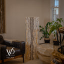 Golden Cloud Onyx Floor Lamp – Exotic – Medium – 51″ H × 12″ W × 12″ D – Square – #1