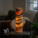 Tangerine Onyx Cylinder Table Lamp — 19.75″
