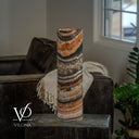 Tangerine Onyx Cylinder Table Lamp — 19.75″