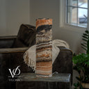 Tangerine Onyx Cylinder Table Lamp — 19.75″