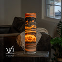 Tangerine Onyx Cylinder Table Lamp — 19.75″