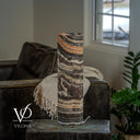 Tangerine Onyx Cylinder Table Lamp #2 — 19.75″
