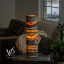 Tangerine Onyx Cylinder Table Lamp #2 — 19.75″