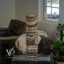 Tangerine Onyx Cylinder Table Lamp #2 — 19.75″
