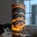 Tangerine Onyx Cylinder Table Lamp #2 — 19.75″