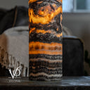 Tangerine Onyx Cylinder Table Lamp #2 — 19.75″