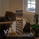 Tangerine Onyx Cylinder Table Lamp #5 — 19.75″