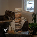 Tangerine Onyx Cylinder Table Lamp #6 — 19.75″