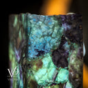 Fluorite Table Lamp - 16" Tall, 5.75"x5.75" Live Edge Square - (Small #17)