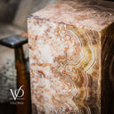 Honeycomb Onyx Floor Lamp -Exotic - Small - 32” H x 12"W - Square - #2