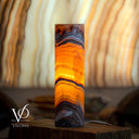 Miami Sunset Onyx Table Lamp - 20" Tall, X 6" Diameter - (Medium Cylinder #7)