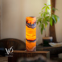 Miami Sunset Onyx Table Lamp - 20" Tall, X 6" Diameter - (Medium Cylinder #7)