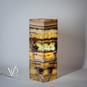 Aqua Onyx Square Table Lamp - 18" Tall, x 6"x 6" Square (Small #64)