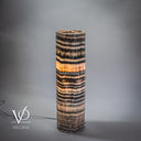 Tangerine Onyx Table Lamp - 20" Tall, x 5.5" Diameter - (Medium #14)