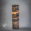 Tangerine Onyx Table Lamp - 20" Tall, x 5.5" Diameter - (Medium #14)