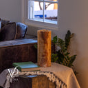Aqua Onyx - 12" Tall, x 4.5" Diameter (Small Live Edge Table Lamp #1)
