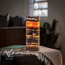 Tangerine Onyx - 12" Tall, x 4.5" Diameter (Small Table Lamp #1)