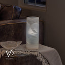 White Ice Onyx - 12" Tall, x 4.5" Diameter (Small Table Lamp #3)