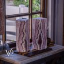 Rosa Onyx Table Lamp Pair – 17.75" Tall × 6" Square #1
