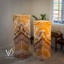 Miami Sunset Onyx Floor Lamp Pair #1