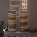 Honeycomb Onyx Live Edge Table Lamp Pair #1