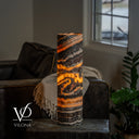 Tangerine Onyx Cylinder Table Lamp #2 — 19.75″