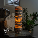 Tangerine Onyx Cylinder Table Lamp #2 — 19.75″