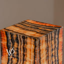 Tangerine Onyx Floor Lamp – 57.25" Tall × 12" Square