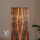 Tangerine Onyx Floor Lamp – 57.25" Tall × 12" Square