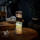 Aqua Onyx Lamp (Exotic Cylinder Table Lamp #26)